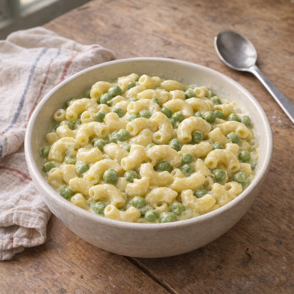 Slow Cooker Canned Pea Macaroni
