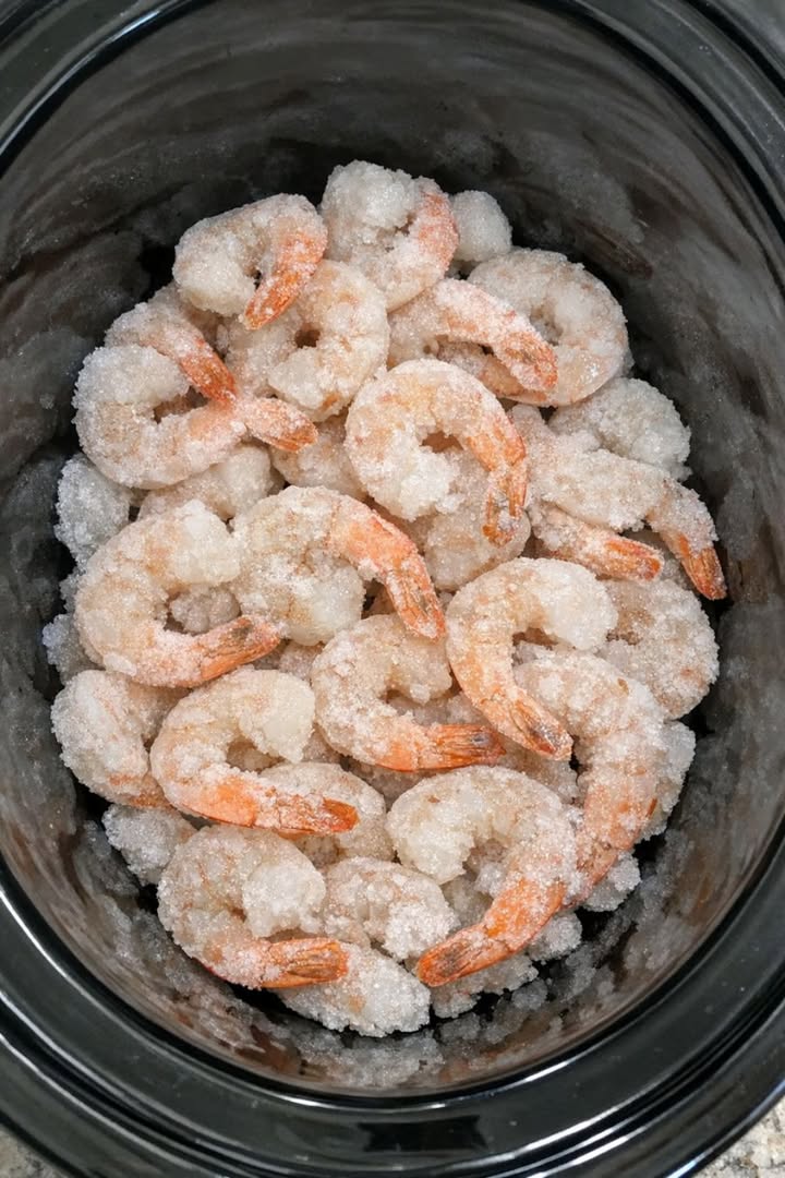 Slow Cooker Frozen Shrimp
