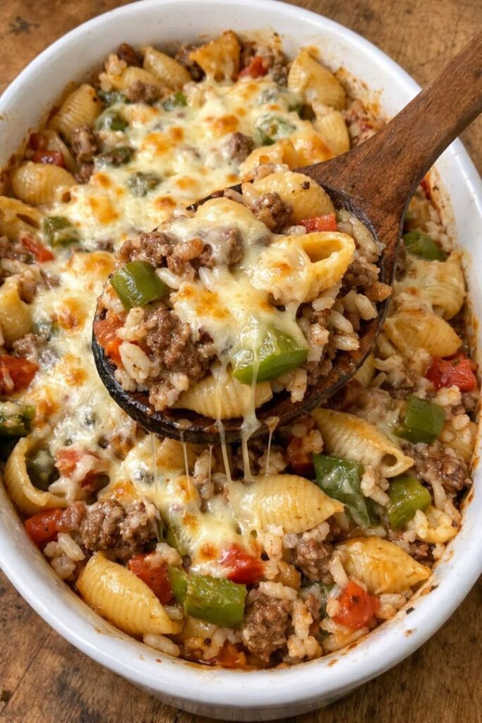 Slow Cooker Stuffed Pepper Pasta