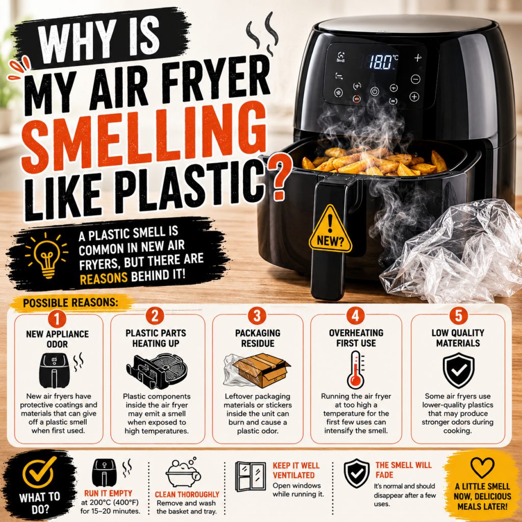air fryer smells like plastic