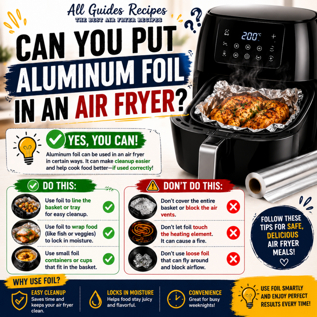 can you put aluminum foil in an air fryer