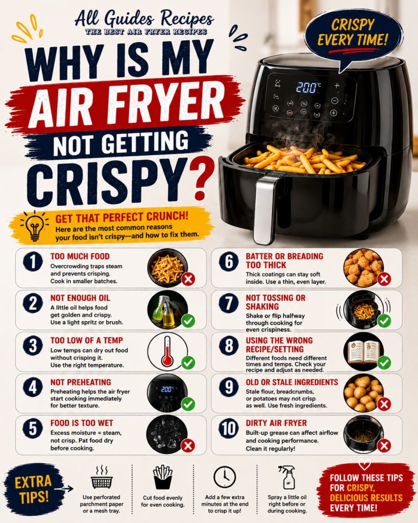 air fryer not getting crispy