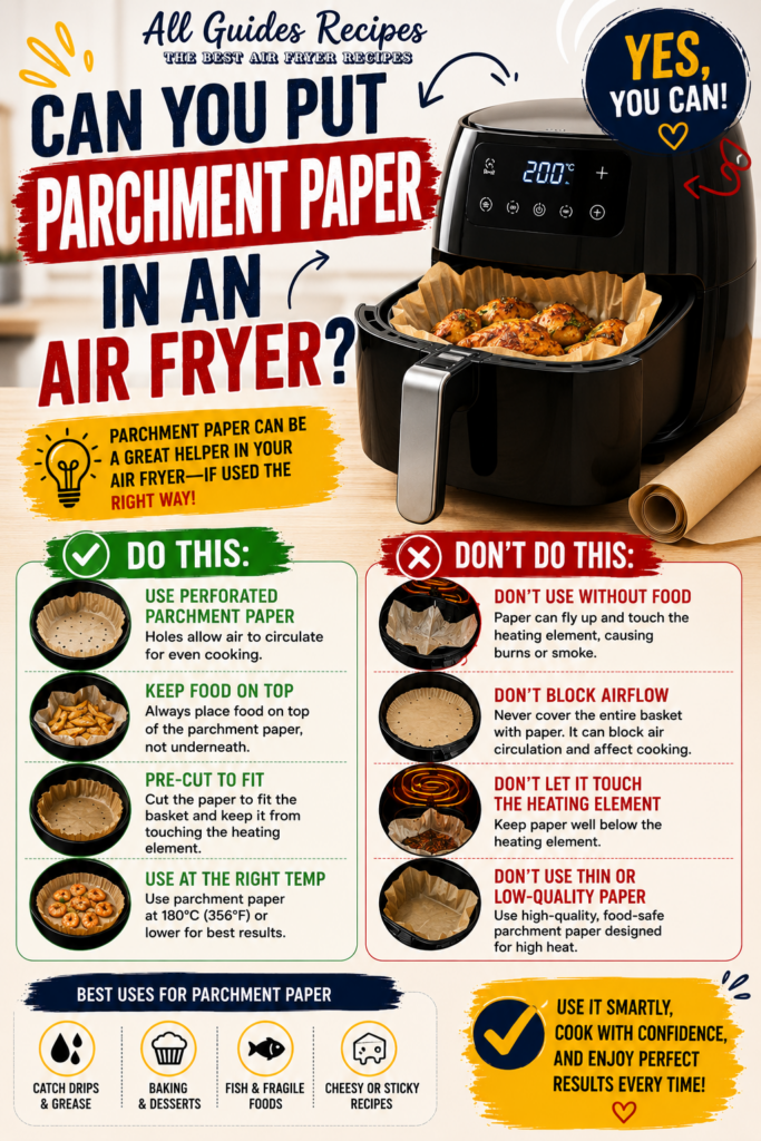 can you put parchment paper in an air fryer