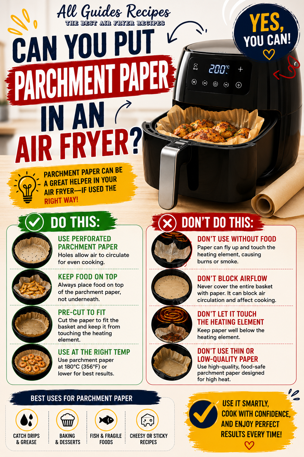 can you put parchment paper in an air fryer