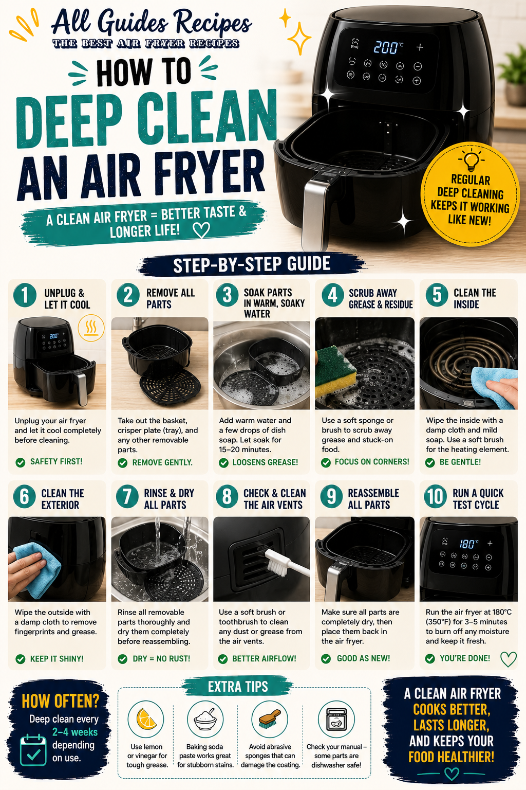 how to deep clean an air fryer