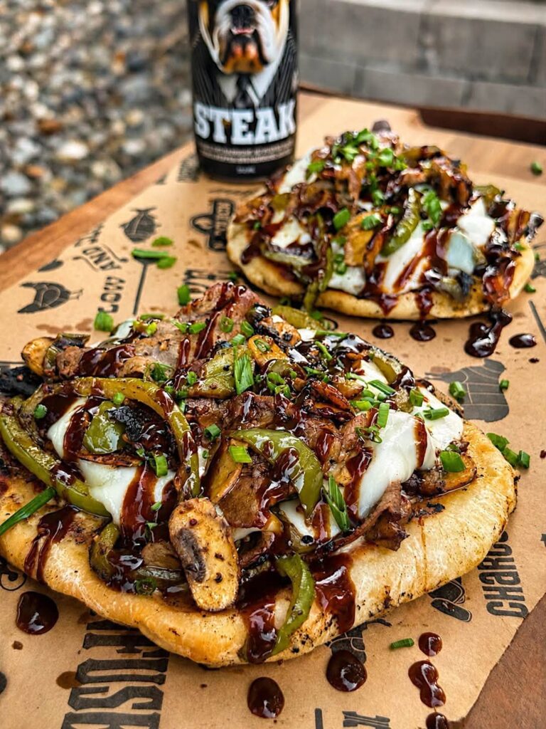 Philly Cheesesteak Pizza on the Griddle
