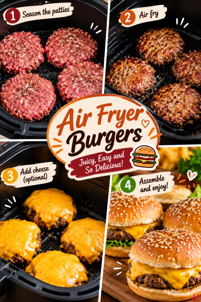 Air Fryer Burgers Recipe
