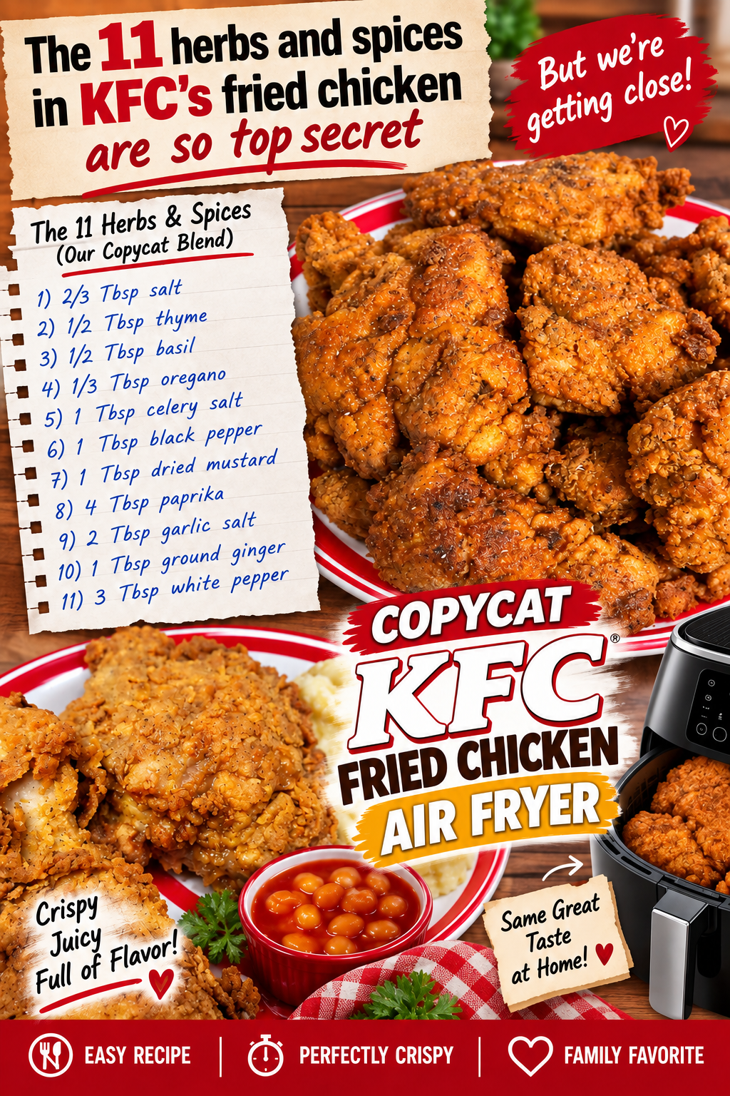 Copycat KFC Fried Chicken Air Fryer