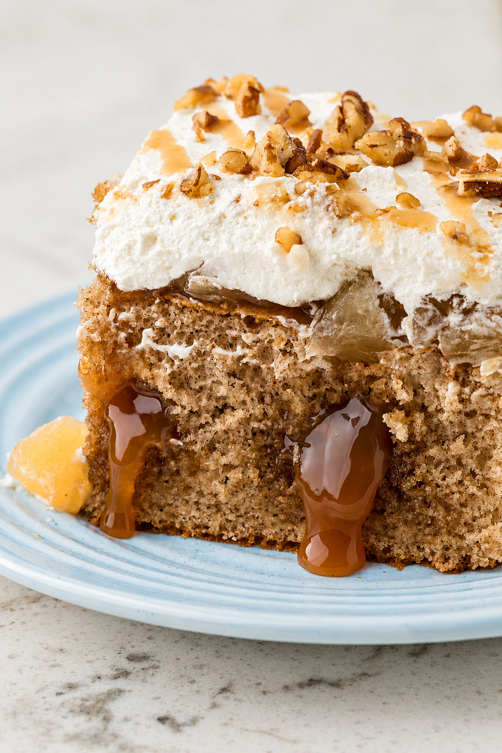 Caramel Apple Poke Cake