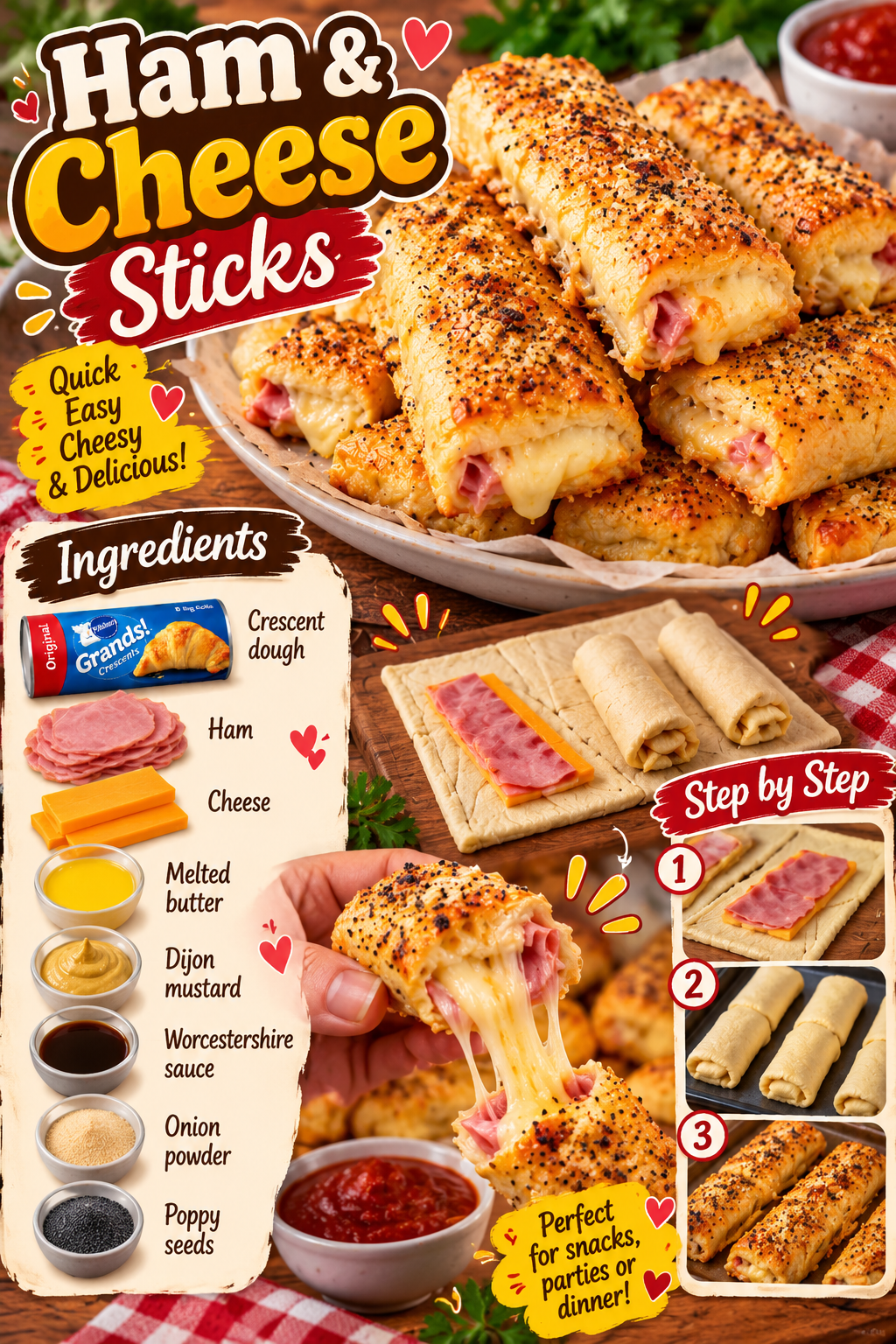 Air Fryer Ham and Cheese Sticks