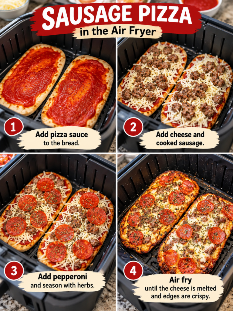 Air Fryer Sausage Pizza