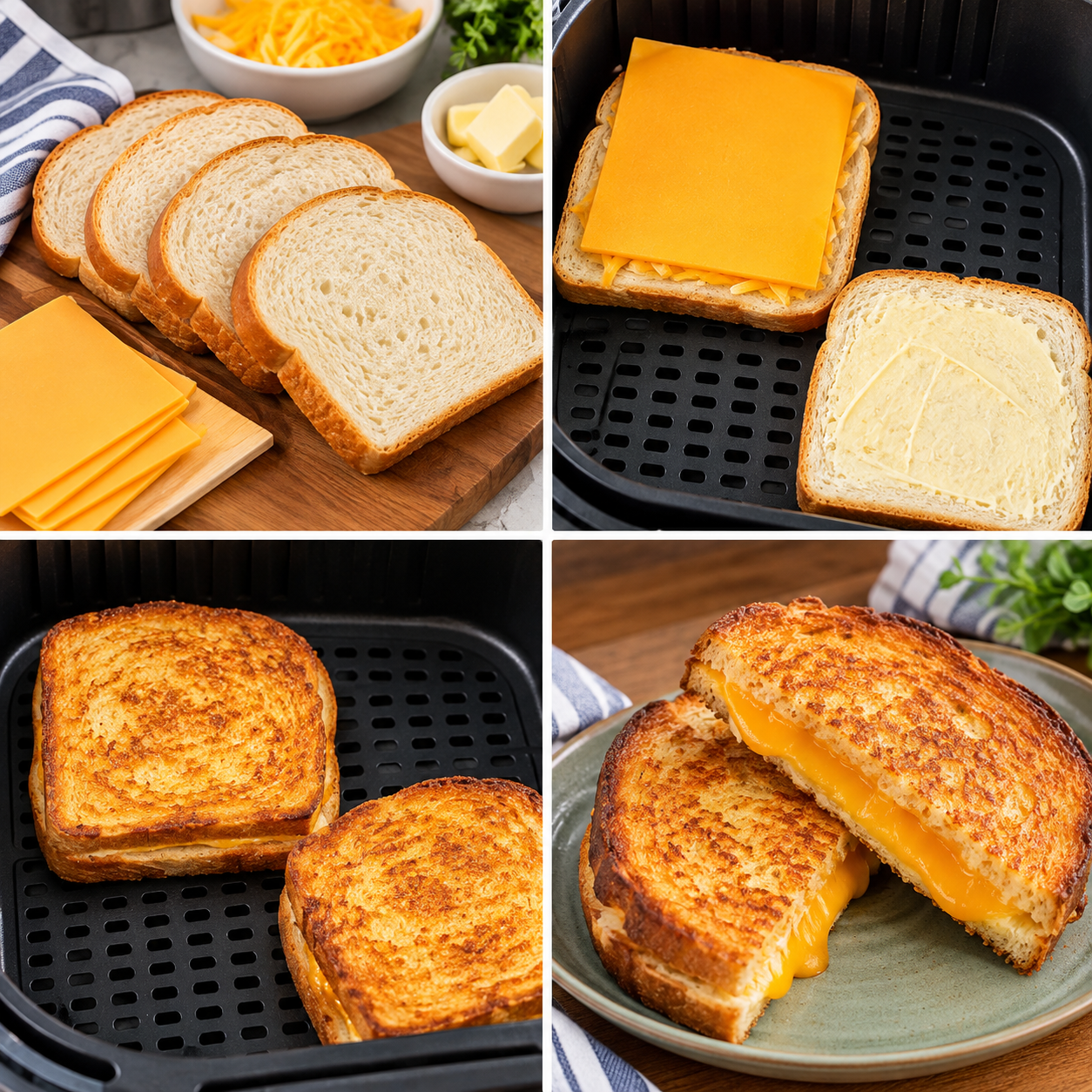 Air Fryer Grilled Cheese