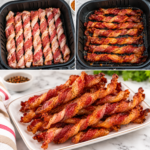 Air Fryer Twisted Bacon