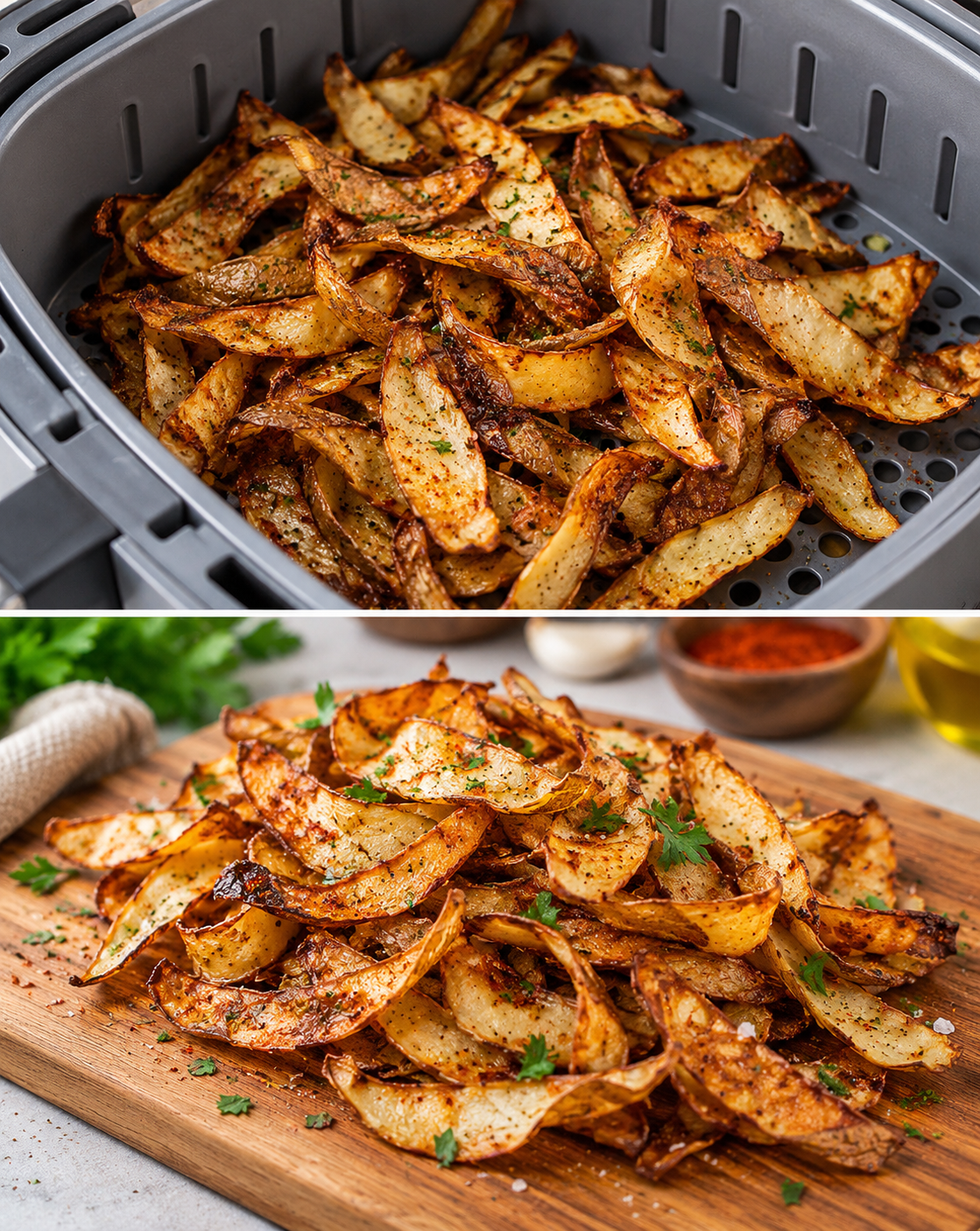 Air Fryer Potato Peelings