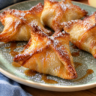 Air Fryer Caramel Apple Wontons