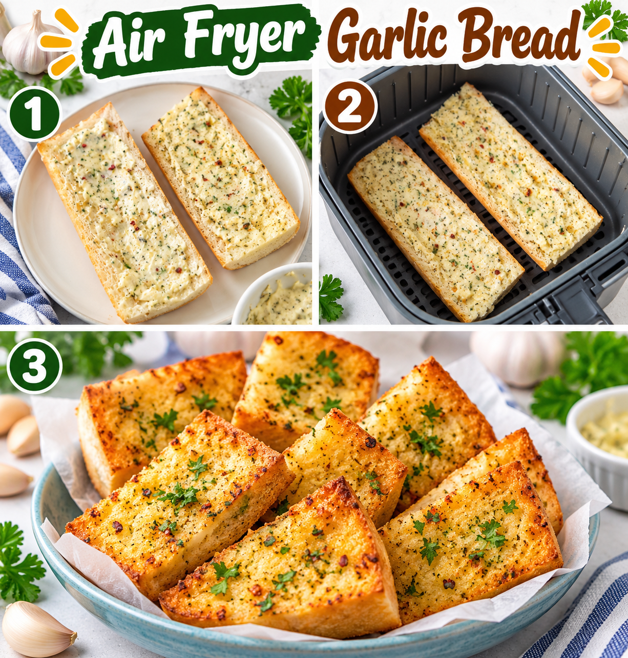 Air Fryer Garlic Bread