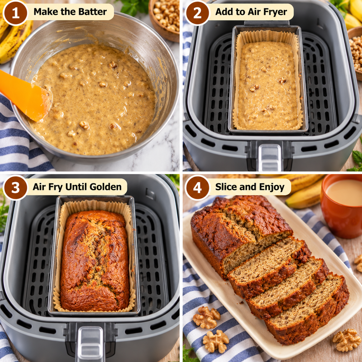 Air Fryer Banana Bread